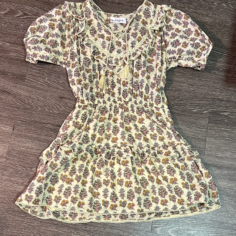 Maisie Floral Mini Dress with Ruffle Details Cottage Core
